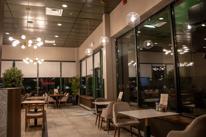 The remodeled dining room at Saray Bakery & Cafe